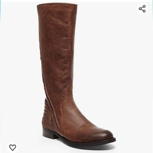 Steve Madden Spinney cognac leather moto boots